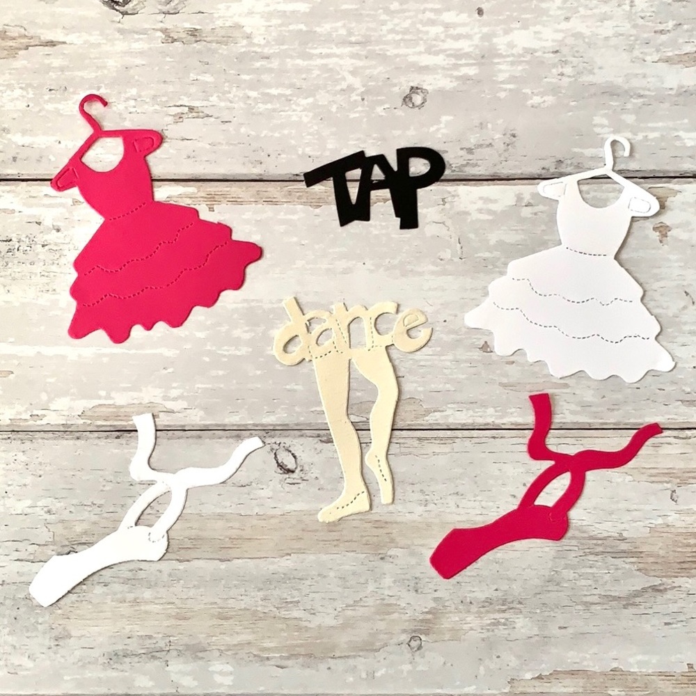 Dance Ballet Dresses Cardstock Stencils Arts & Crafts Scrapbooking Bundle